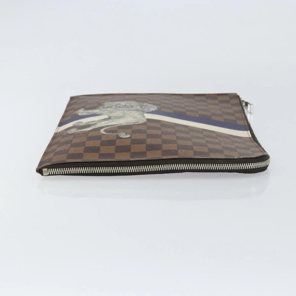 LOUIS VUITTON Damier Savannah Pochette Jules GM Clutch Bag - Picture 3 of 16